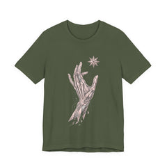 Mystic Hands Tee — Celestial Star Illustration T-Shirt
