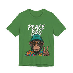 Peace Bro Monkey T-Shirt — Retro Chill Graphic Tee with Peace Sign