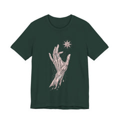 Mystic Hands Tee — Celestial Star Illustration T-Shirt