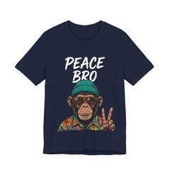 Peace Bro Monkey T-Shirt — Retro Chill Graphic Tee with Peace Sign