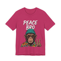 Peace Bro Monkey T-Shirt — Retro Chill Graphic Tee with Peace Sign