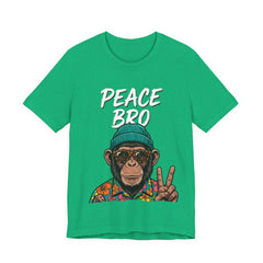 Peace Bro Monkey T-Shirt — Retro Chill Graphic Tee with Peace Sign