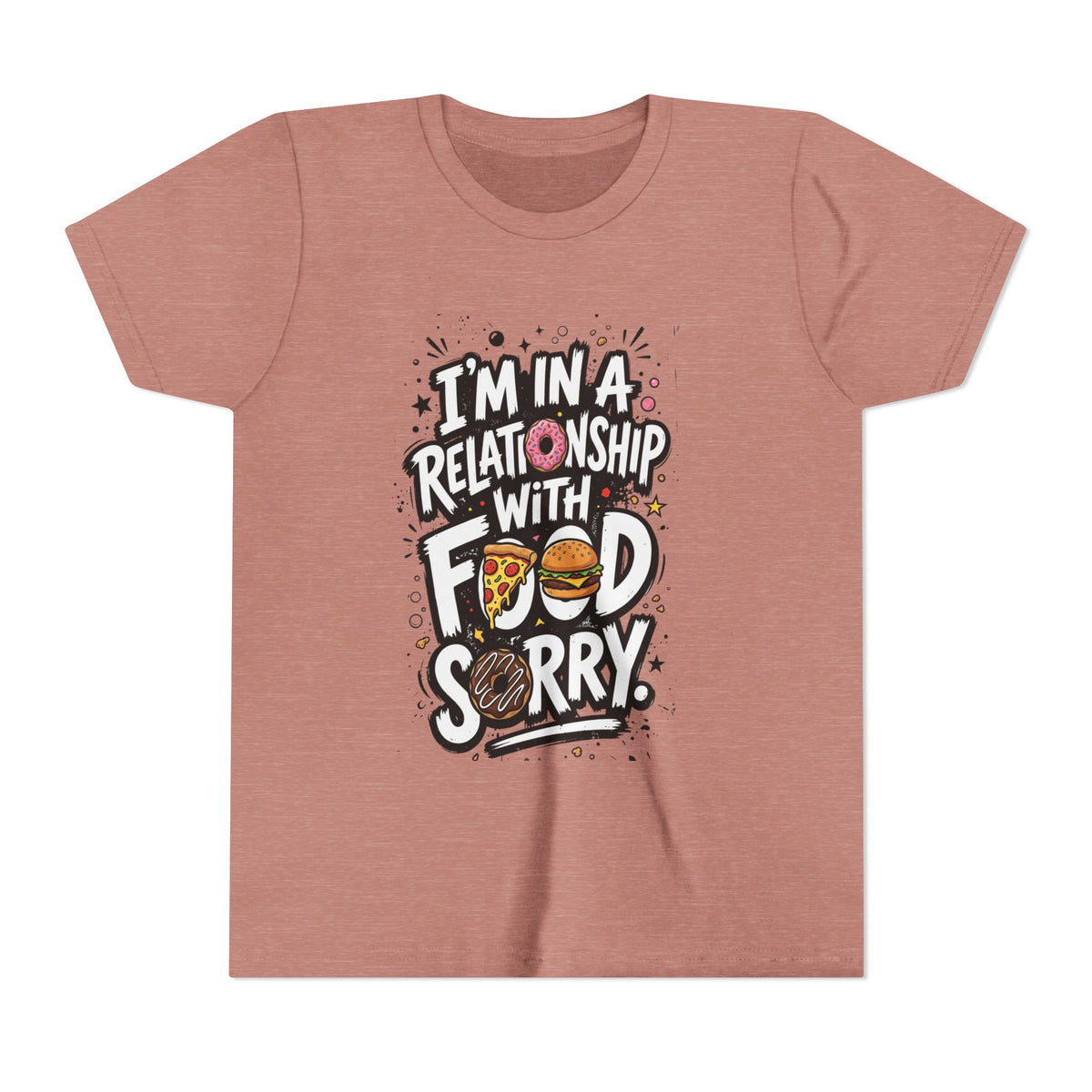 Youth Tee — "I’m in a Relationship with Food, Sorry" Graphic