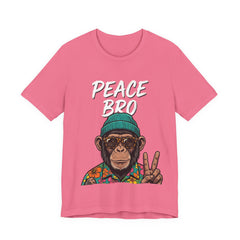 Peace Bro Monkey T-Shirt — Retro Chill Graphic Tee with Peace Sign