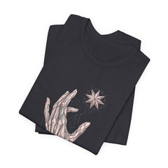 Mystic Hands Tee — Celestial Star Illustration T-Shirt