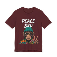 Peace Bro Monkey T-Shirt — Retro Chill Graphic Tee with Peace Sign
