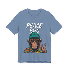 Peace Bro Monkey T-Shirt — Retro Chill Graphic Tee with Peace Sign