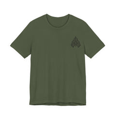 Geometric Arrowhead Tee — Minimalist Tribal-Inspired Graphic T-Shirt