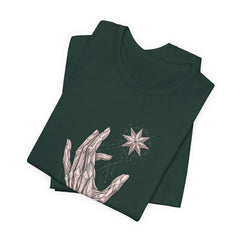 Mystic Hands Tee — Celestial Star Illustration T-Shirt