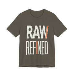Raw Refined Graphic Tee — Bold Typography Shirt