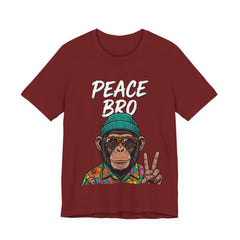 Peace Bro Monkey T-Shirt — Retro Chill Graphic Tee with Peace Sign