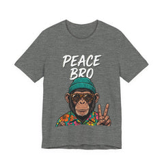 Peace Bro Monkey T-Shirt — Retro Chill Graphic Tee with Peace Sign