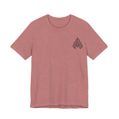 Geometric Arrowhead Tee — Minimalist Tribal-Inspired Graphic T-Shirt