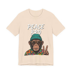 Peace Bro Monkey T-Shirt — Retro Chill Graphic Tee with Peace Sign