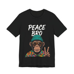 Peace Bro Monkey T-Shirt — Retro Chill Graphic Tee with Peace Sign