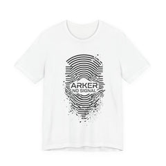 Arker "No Signal" Graphic Tee — Distressed Fingerprint Tech Shirt