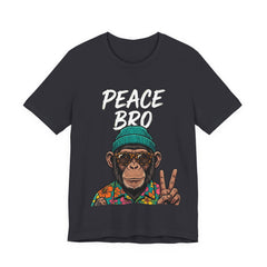 Peace Bro Monkey T-Shirt — Retro Chill Graphic Tee with Peace Sign