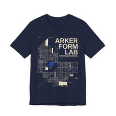 Architectural Grid Tee — 'Arker Form Lab' Graphic Shirt