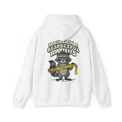 Hoodie — "Maintain a Respectful Radius" Raccoon Graphic Hoodie