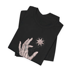 Mystic Hands Tee — Celestial Star Illustration T-Shirt