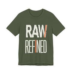 Raw Refined Graphic Tee — Bold Typography Shirt