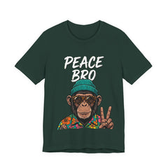 Peace Bro Monkey T-Shirt — Retro Chill Graphic Tee with Peace Sign