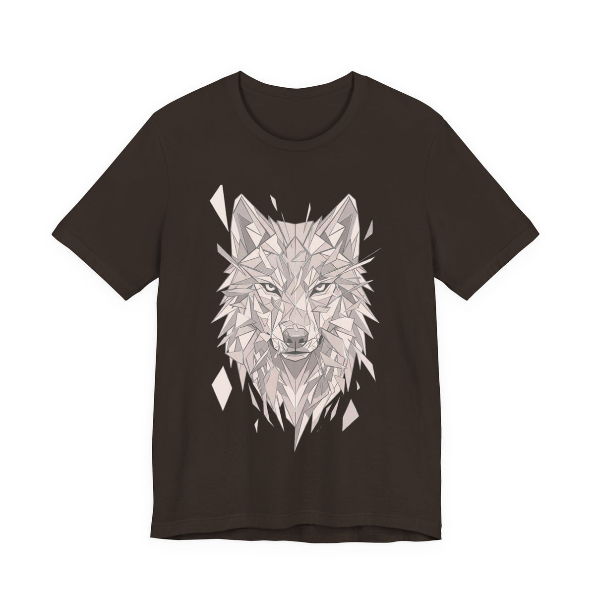 Geometric Wolf T-Shirt — Monochrome Tribal Wolf Head Tee