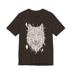 Geometric Wolf T-Shirt — Monochrome Tribal Wolf Head Tee