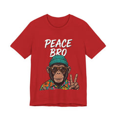 Peace Bro Monkey T-Shirt — Retro Chill Graphic Tee with Peace Sign