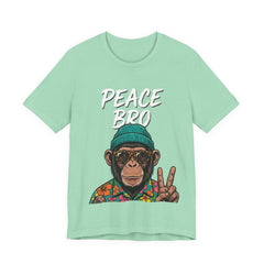 Peace Bro Monkey T-Shirt — Retro Chill Graphic Tee with Peace Sign
