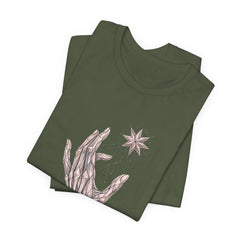 Mystic Hands Tee — Celestial Star Illustration T-Shirt