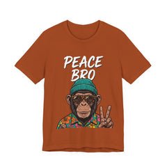 Peace Bro Monkey T-Shirt — Retro Chill Graphic Tee with Peace Sign